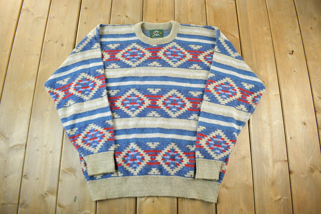 Vintage 1980s Jantzen Knit Crewneck Sweater Men's XL