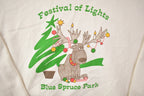Vintage 1990s Festival Of Lights Blue Spruce Park Crewneck Sweatshirt