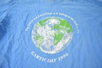 Vintage 1990 Earth Day Single Stitch Graphic T Shirt Made In USA