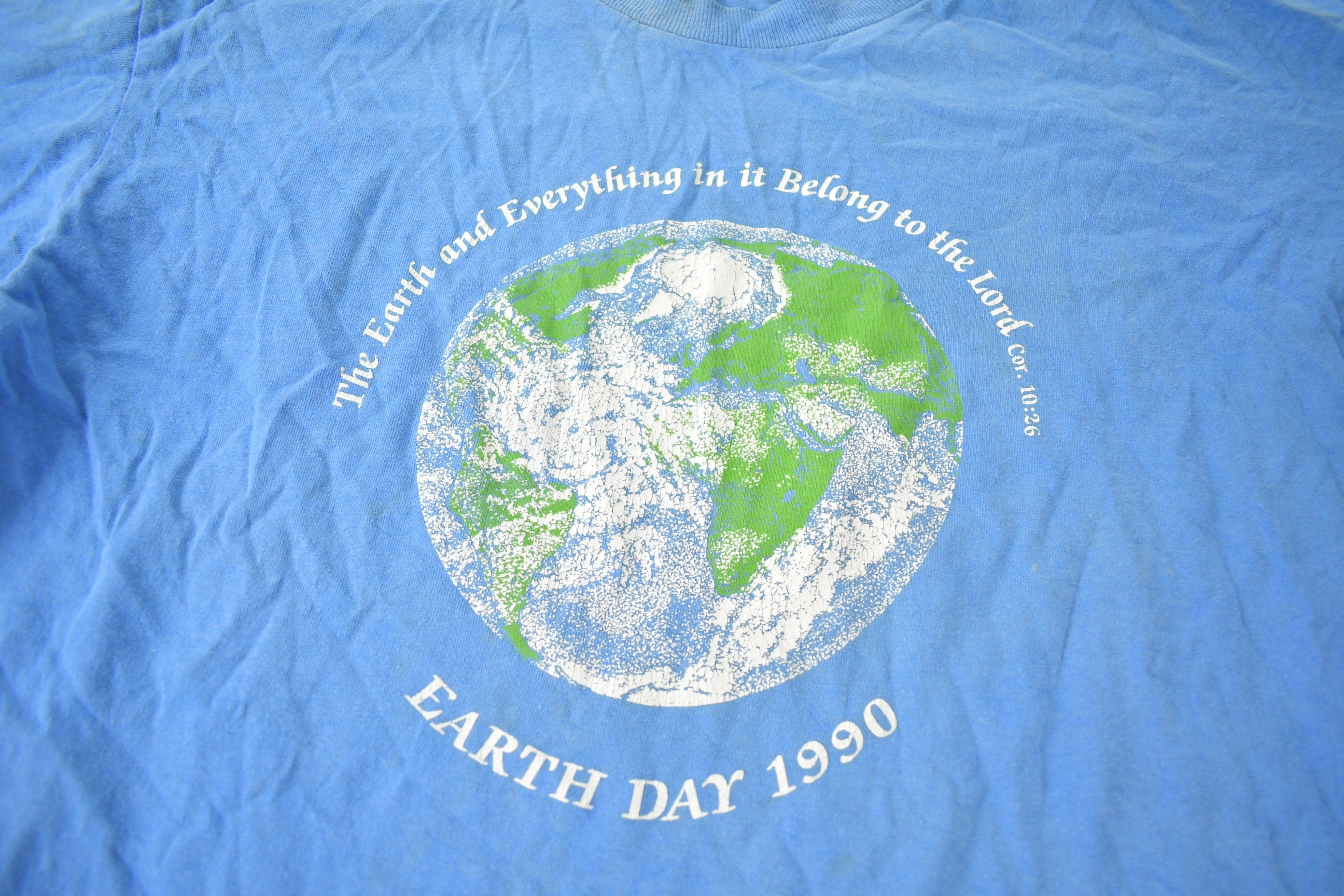 Vintage 1990 Earth Day Single Stitch Graphic T Shirt Made In USA