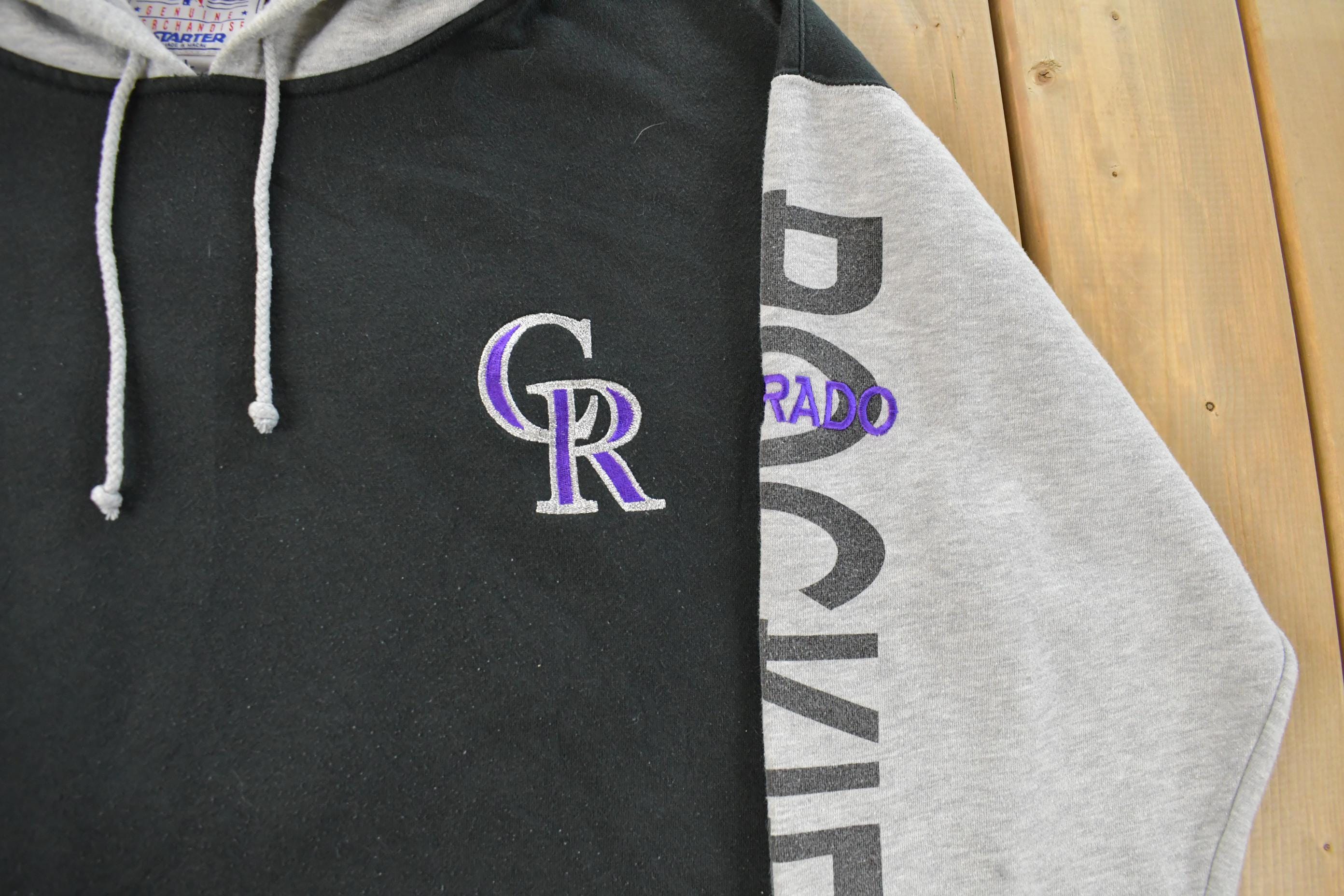 Vintage 1990s Colorado Rockies MLB Starter Hoodie Men's XL
