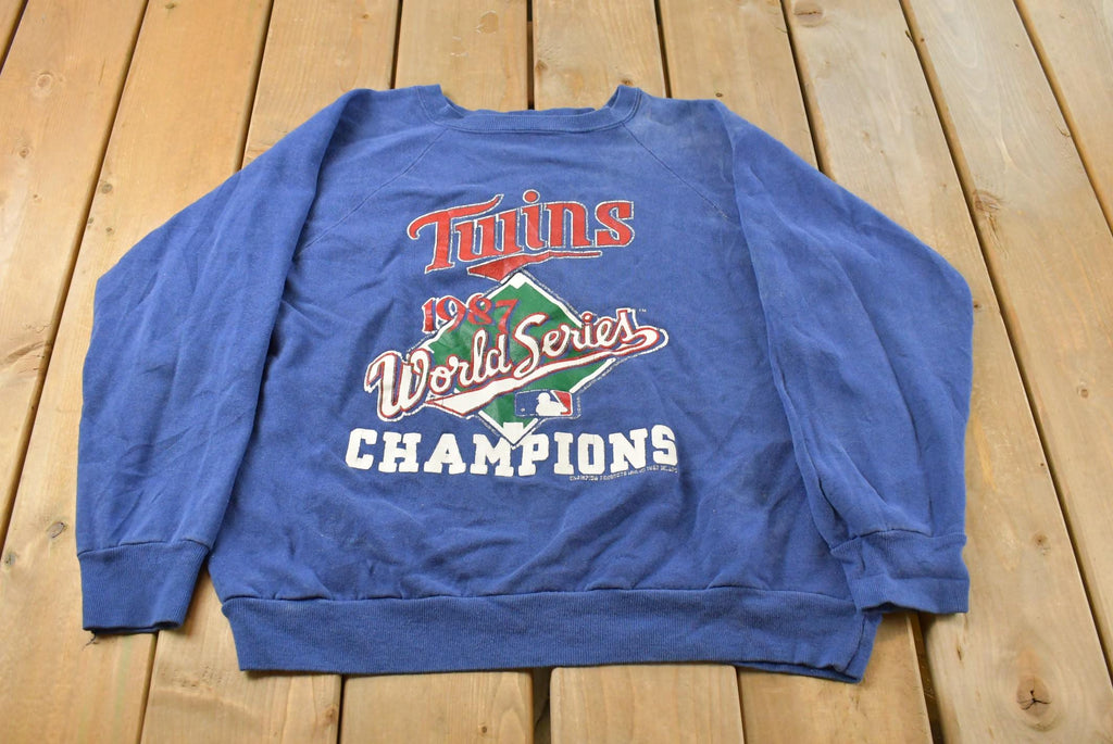 Vintage 1987 Minnesota Twins World Series Champions MLB Crewneck Sweatshirt Men's M