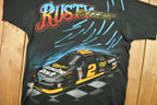 Vintage 1997 Rusty Wallace All Over Print NASCAR T-Shirt
