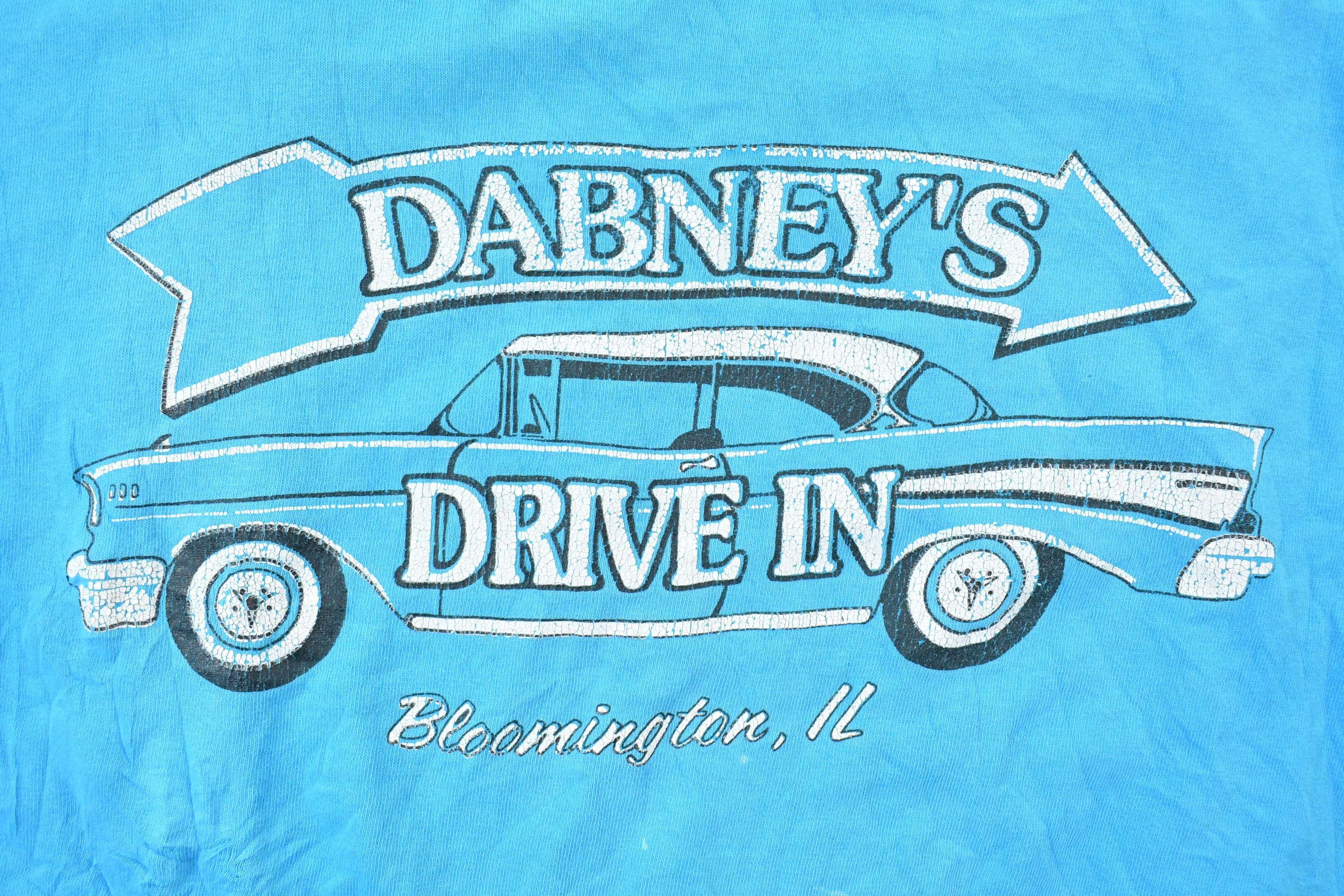 Vintage 1990s Dabneys Diner Car Logo Souvenir T-Shirt