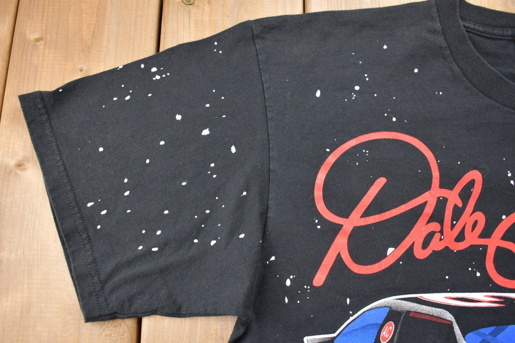 Vintage 1990s Dale Earnhardt The Intimidator All Over Print NASCAR T-Shirt