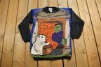 Vintage 1990s Halloween Theme Embroidered Knit Sweater