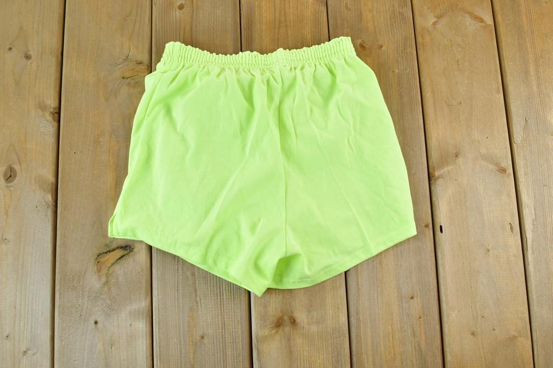 Vintage 1990s Neon Green Athletic Shorts