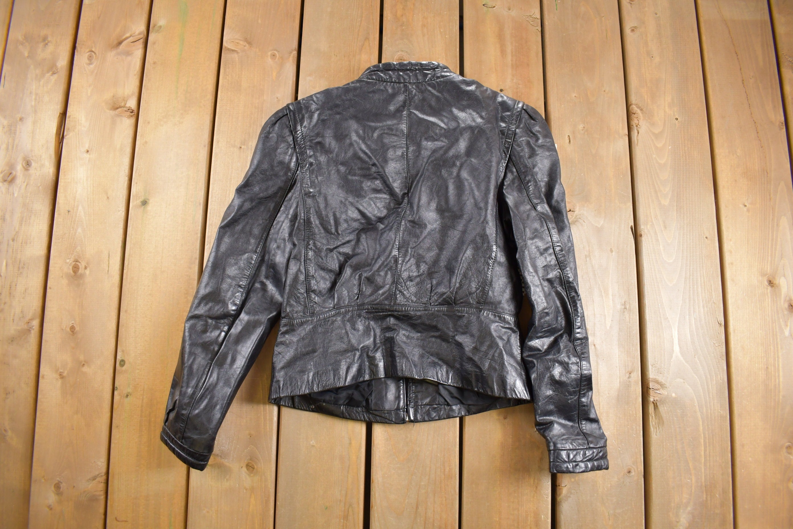 Vintage 1990s Bermans Leather Jacket /