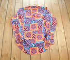 Vintage 1980s Ruddock Bros Abstract Pattern Button Up Shirt Made In USA