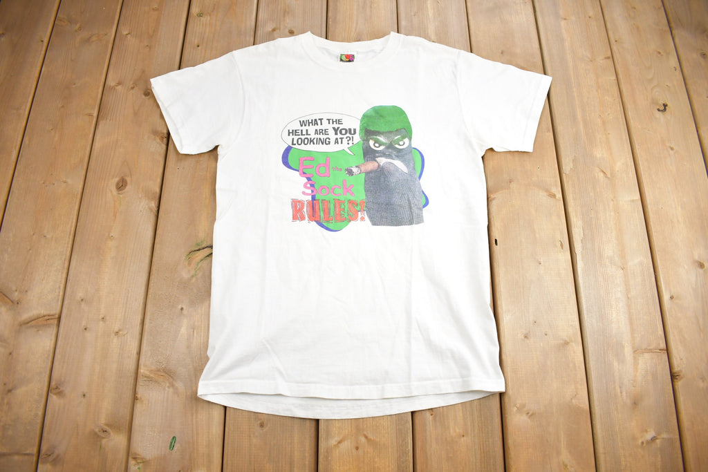 Vintage 1990s Ed The Sock Graphic T Shirt  Vintage T Shirt  Streetwear  Graphic Tee  Canadian Television  City TV