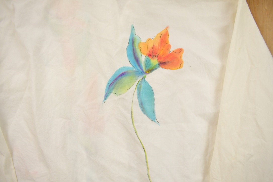 Vintage 1990s Abstract Flower Button Up Shirt