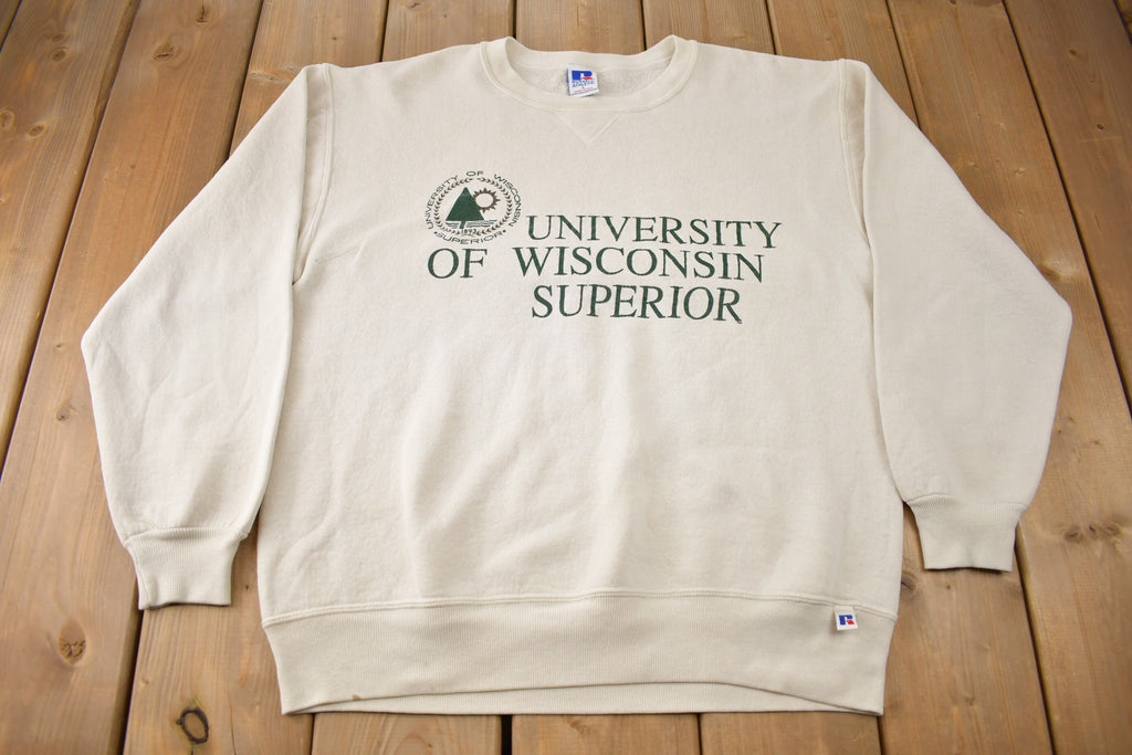 Vintage 1990s University of Wisconsin Superior Russell Athletics Crewneck Sweatshirt