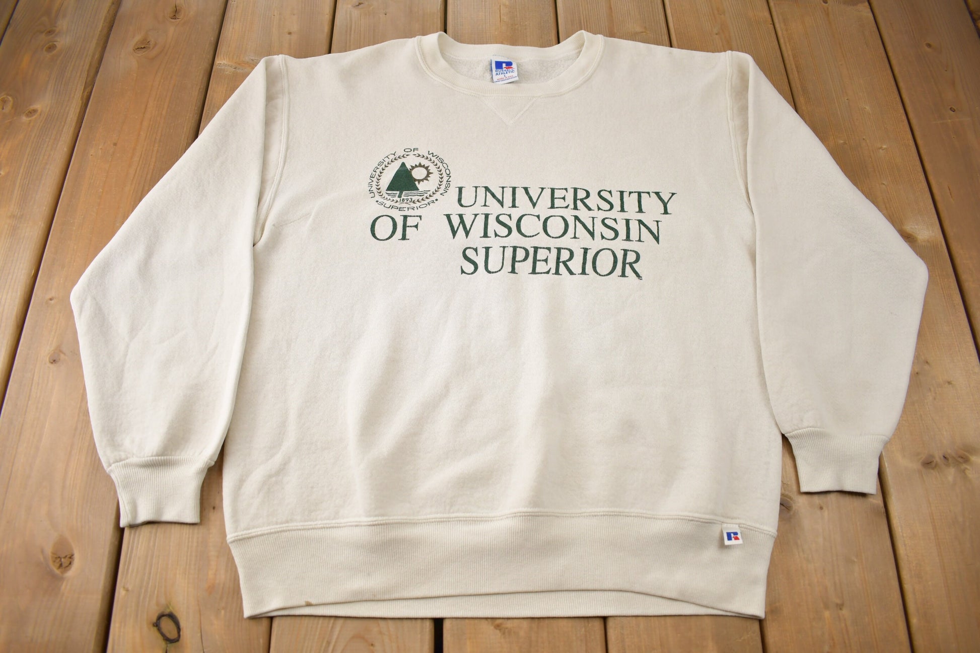 Vintage 1990s University of Wisconsin Superior Russell Athletics Crewneck Sweatshirt
