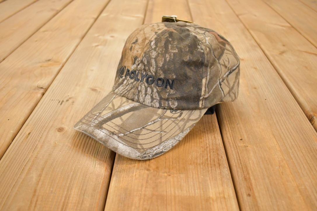 Vintage 1990s Deadstock Polygon Realtree Camo Snapback Trucker Hat