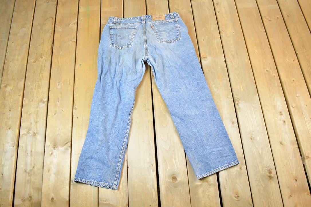 Vintage 1970s Levi Strauss Orange Tab 518 Denim Jeans Size 38 x 30