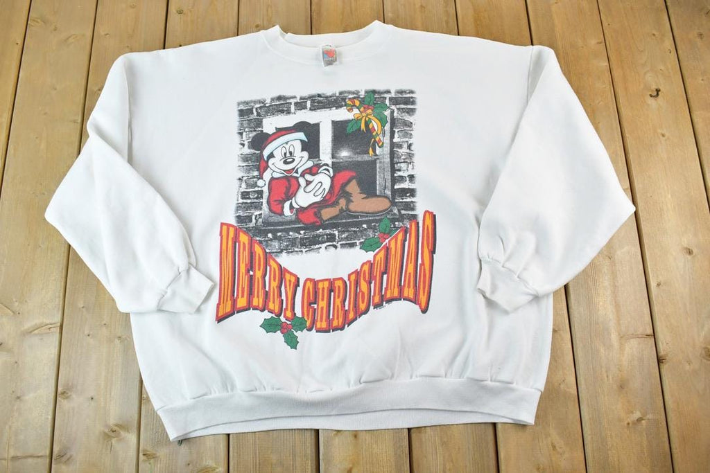 Vintage 1990s Mickey Mouse Disney Christmas Crewneck
