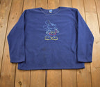 Vintage 1990s Mickey Mouse Embroidered Disney Fleece Sweater
