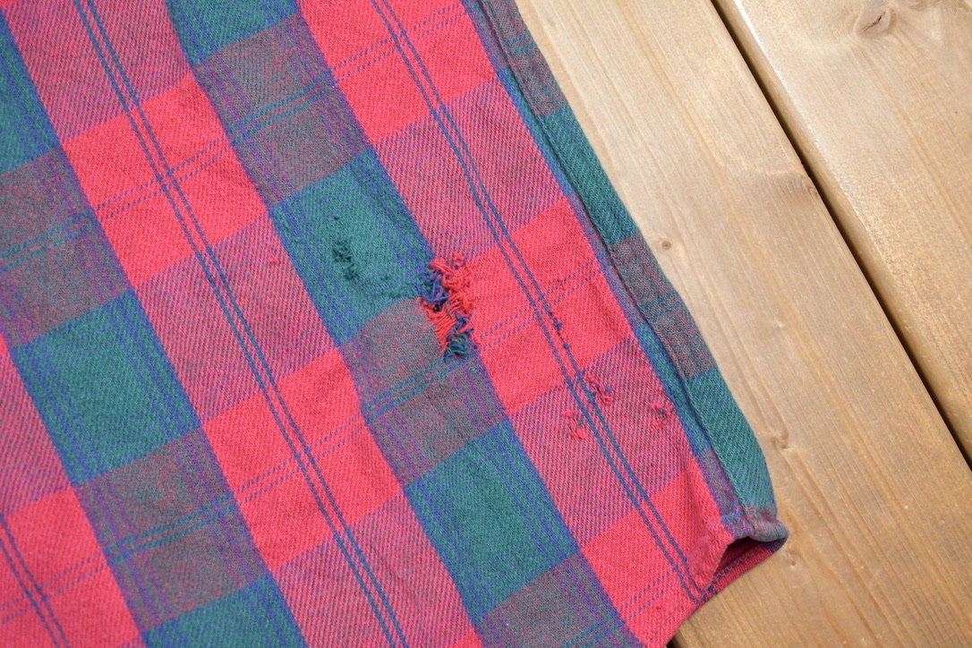 Vintage 1990s Greatland Apparel Button Up Plaid Shirt