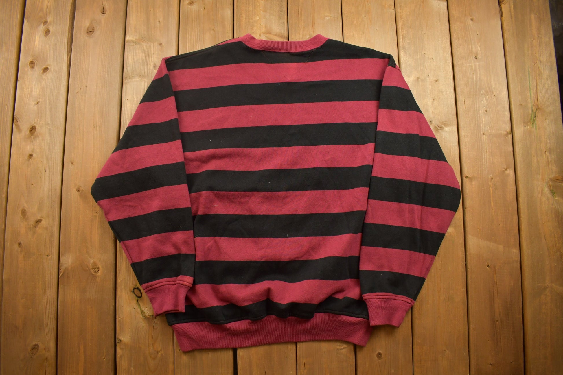 Vintage 1990s Tommy Hilfiger Striped Crewneck Sweatshirt