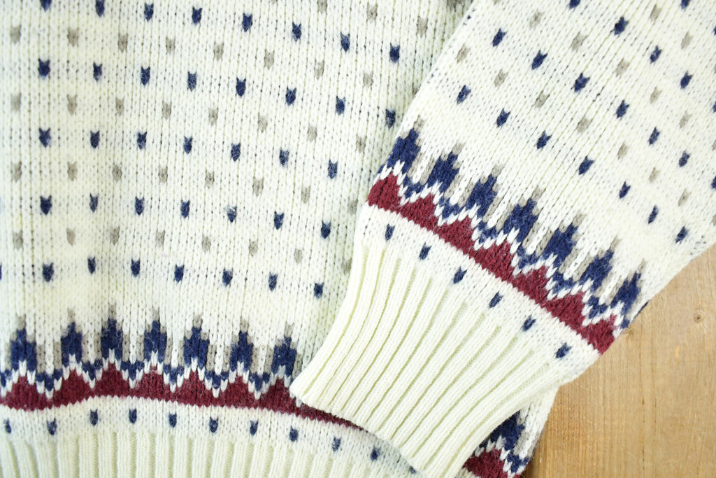 Vintage 1990s Youngbloods Knit Abstract Pattern Crewneck Sweater