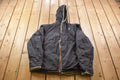 Vintage 1990s K-Way Hooded Winter Jacket / Vintage Winter Jacket / Outerwear / Black Jacket / Winter Wear / Vintage 90s Jacket