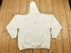 Vintage 1990s Blank White Button Hoodie