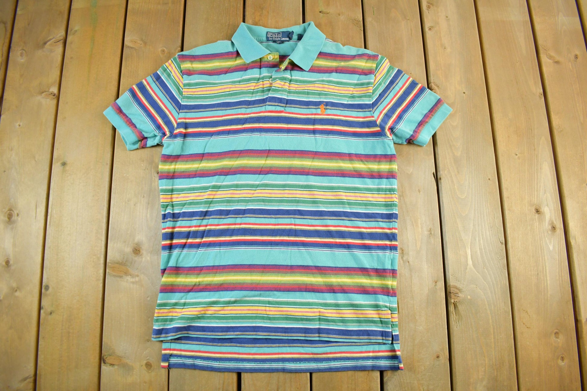 Vintage 1990s Polo Ralph Lauren Striped Polo Shirt Men's Medium
