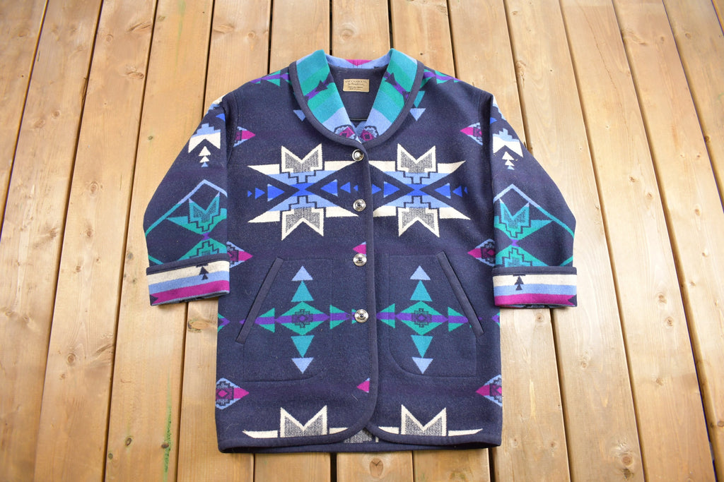 Vintage 1980s Knockabouts By Pendleton Aztec Pattern Jacket
