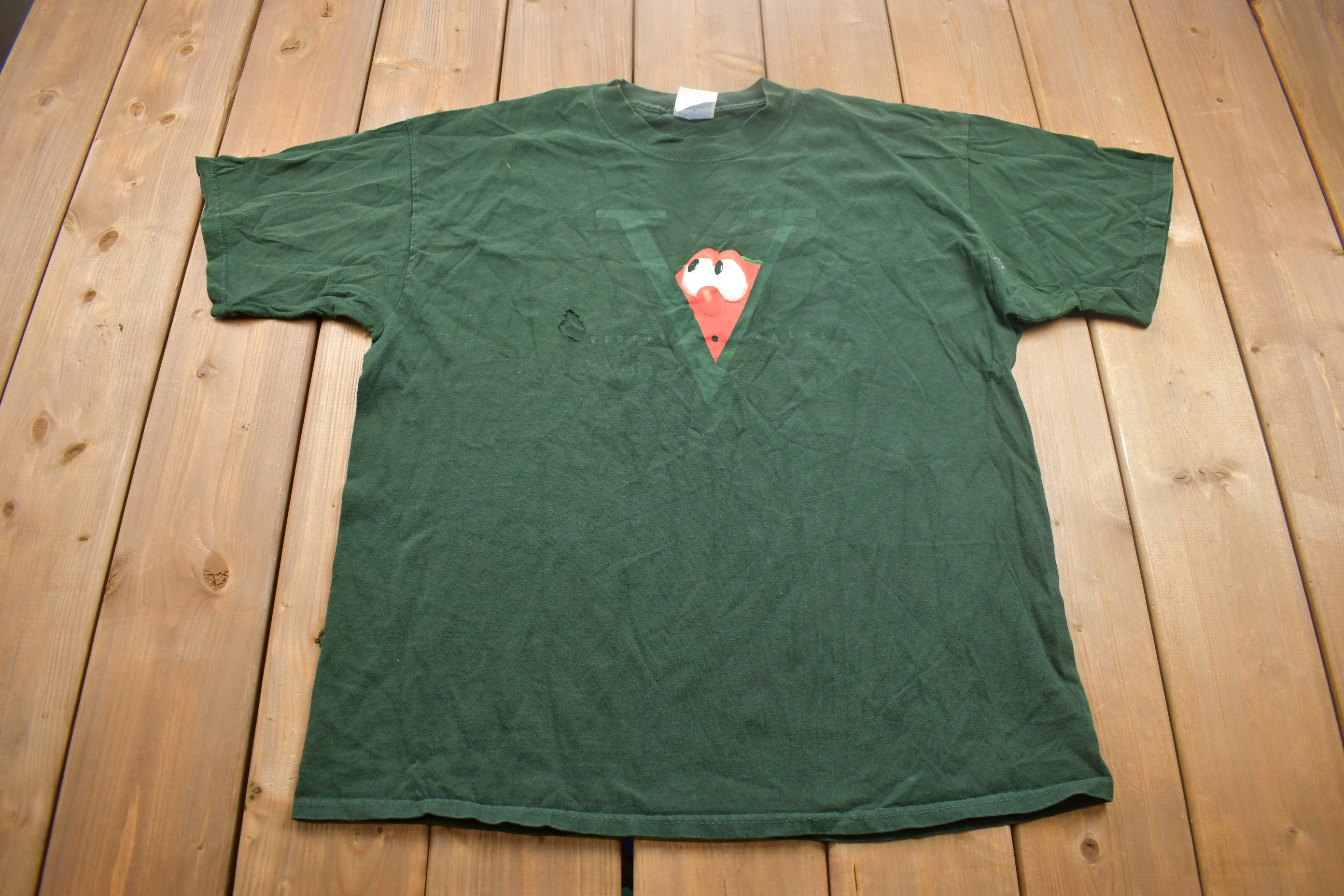 Vintage 2002 Veggie Tales Graphic T Shirt