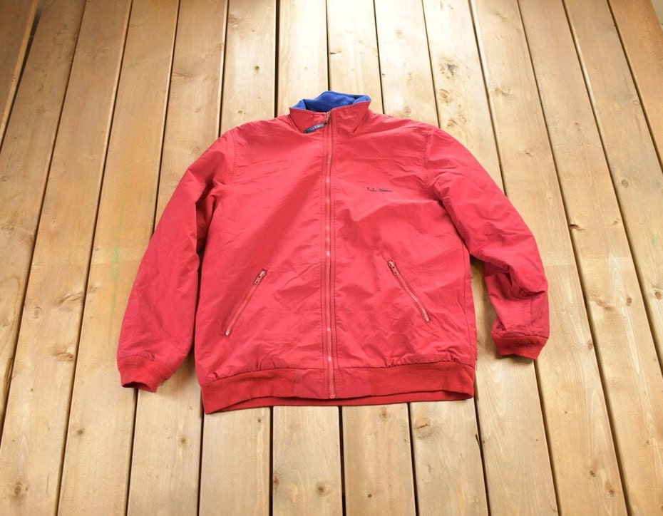 Vintage 1980s Blank LL Bean Warm Up Jacket