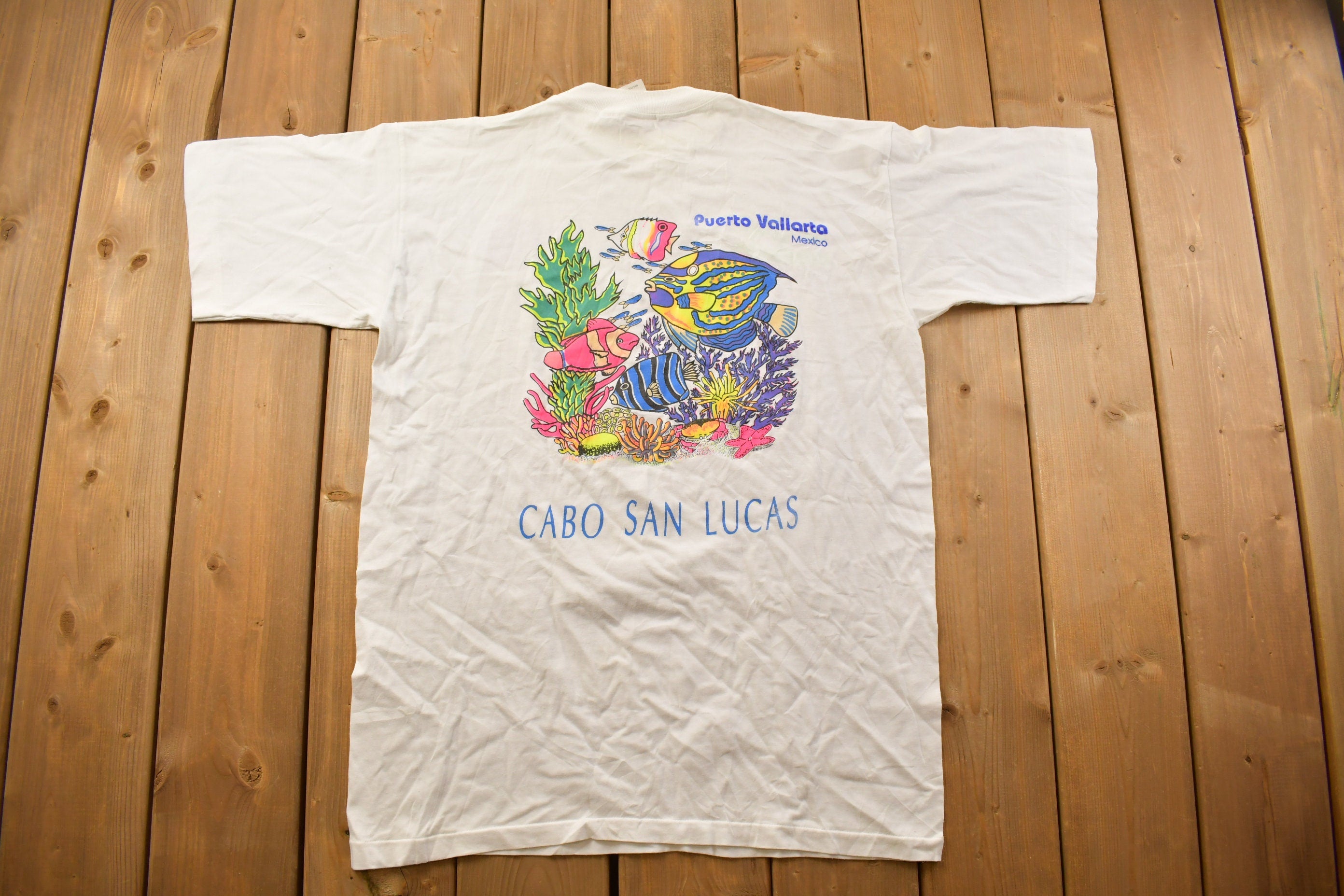 Vintage 1990s Cabo San Lucas Mexico Travel T-Shirt