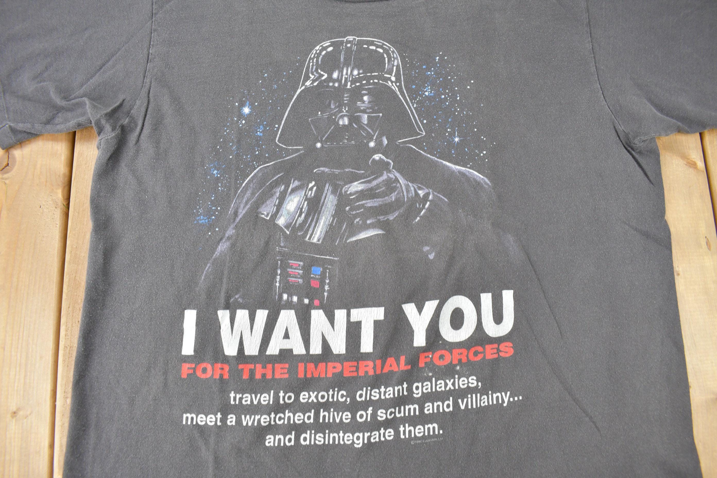 Vintage 1996 Star Wars Darth Vader Imperial Forces Recruitment Lucasfilm Graphic T-Shirt Size XL Made In USA