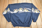 Vintage 1990's Angel Graphic Henley Sweatshirt /