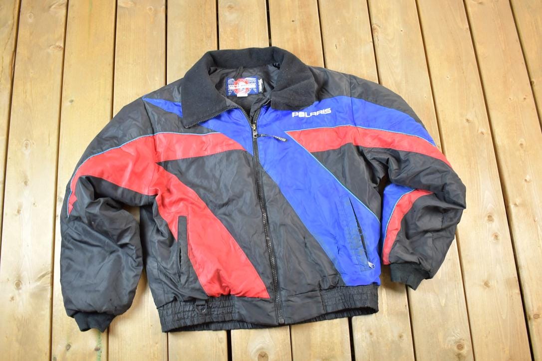 Vintage 1990s Polaris Snowmobile Indy Colour Block Jacket