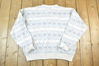 Vintage 1990s Jantzen Knit Abstract Pattern Crewneck Sweater Mens XL