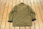 Vintage 1990s J. Crew Plaid Lined Chore Coat Men's Small