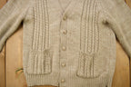 Vintage 1980s Career Club Cable Knitted Cardigan Sweater