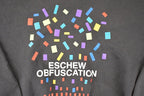 Vintage 1990s Eschew Obfuscation Graphic Print Crewneck Sweatshirt Mens L  Made In USA  90's Destination Sweater