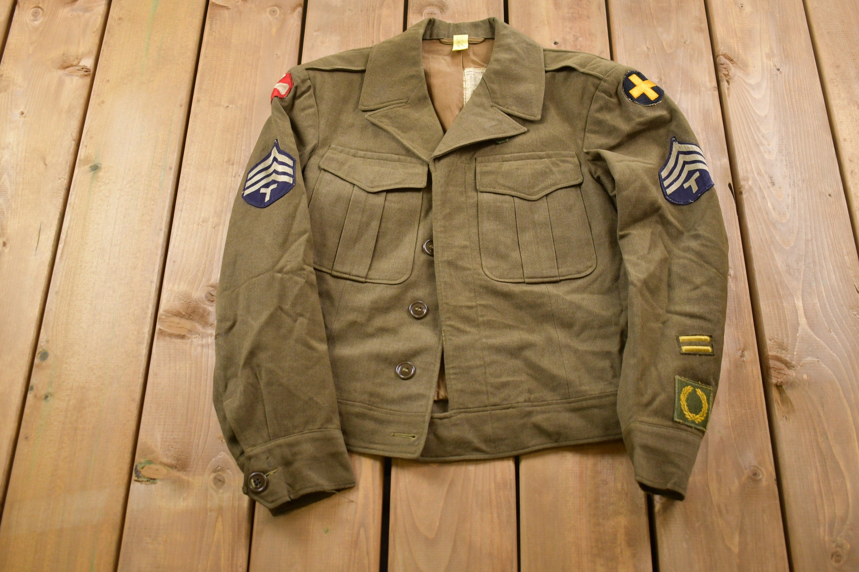 Vintage 1980s Military Wool Field Jacket