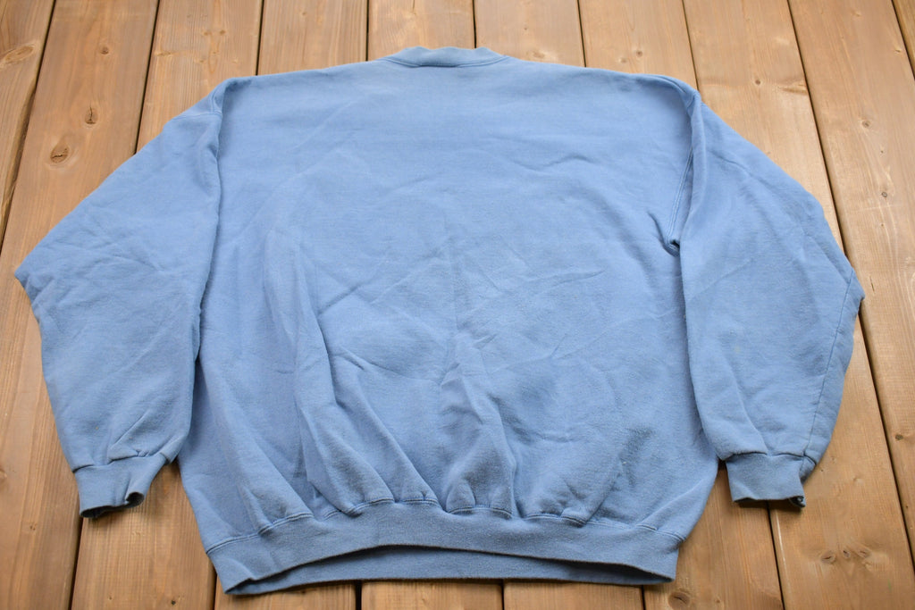 Vintage 1990s Embroidered Dog Hanes Crewneck Sweatshirt /