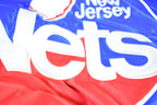 Vintage 1990s New Jersey Nets Hardwood Classics Satin Button Down Puffer Bomber Style NBA Basketball Jacket