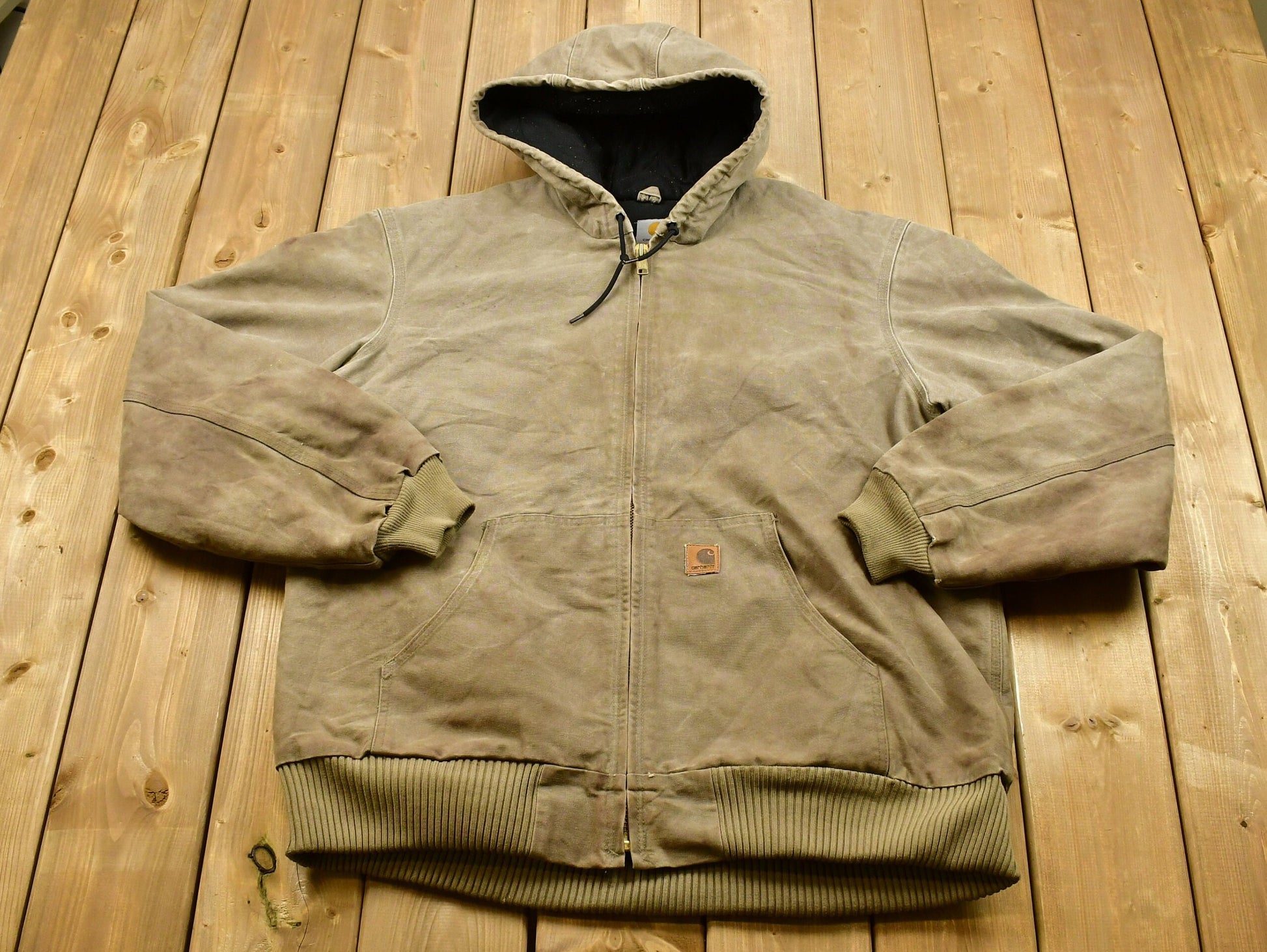 Vintage 80's Carhartt Hooded Chore Coat