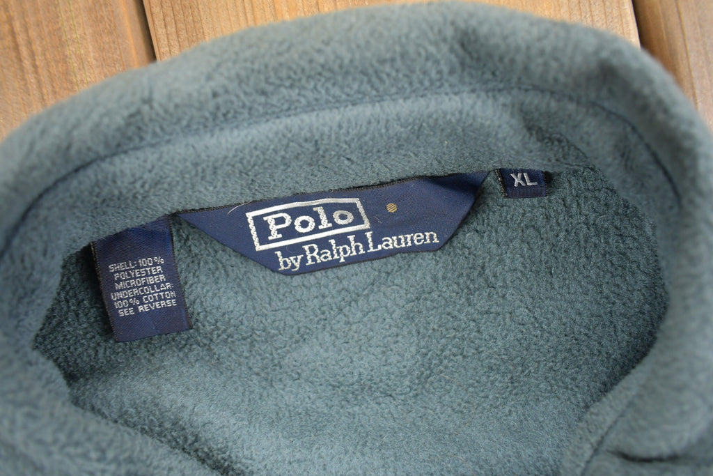Vintage 1990s Polo Ralph Lauren Zip Up Polartec Fleece Sweater