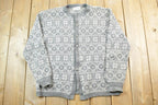 Vintage 1950s Jersild Full Button Down Ski Style Knit Cardigan Sweater