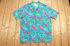 Vintage 1980s Floral Button Up Shirt