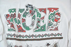 Vintage 1980s Cute Noel Kittys Crewneck Sweater Made In USA 90s Crewneck