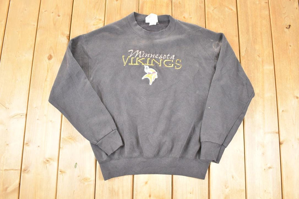 Vintage 1990s Minnesota Vikings Lee Sport NFL Crewneck Sweatshirt Men's M