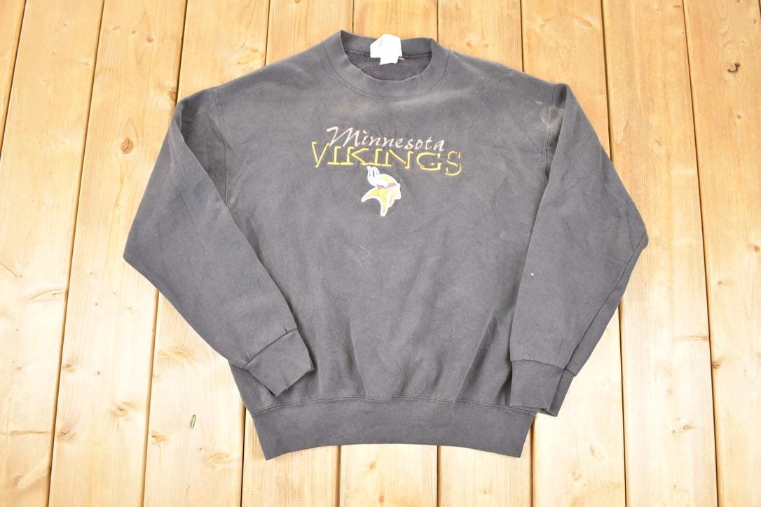 Vintage 1990s Minnesota Vikings Lee Sport NFL Crewneck Sweatshirt Men's M