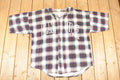 Vintage 1990s UNUF Plaid Button Up Souvenir T-Shirt Men's XL