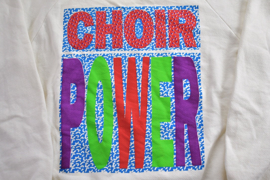 Vintage 1990s Choir Power Religious Crewneck Sweatshirt